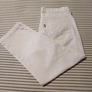 Levi's white denim skinny capris sz 14